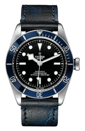 Мужские часы black bay TUDOR бесцветного цвета, арт. 79230B/CALF/BLACK | Фото 1 (Материал корпуса: Сталь; Цвет циферблата: Чёрный; Механизм: Автомат)
