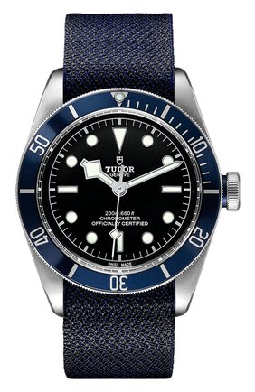 Мужские часы black bay TUDOR бесцветного цвета, арт. 79230B/FABRIC/BLACK | Фото 1 (Материал корпуса: Сталь; Цвет циферблата: Чёрный; Механизм: Автомат)