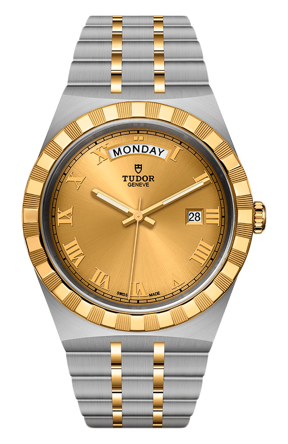Мужские часы tudor royal TUDOR бесцветного цвета, арт. 28603/91063/CHAMPAGNE ROM | Фото 1 (Механизм: Автомат; Цвет циферблата: Другое; Материал корпуса: Сталь и жёлтое золото)