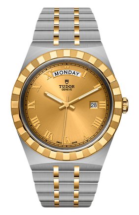 Мужские часы tudor royal TUDOR бесцветного цвета, арт. 28603/91063/CHAMPAGNE ROM | Фото 1 (Механизм: Автомат; Цвет циферблата: Другое; Материал корпуса: Сталь и жёлтое золото)