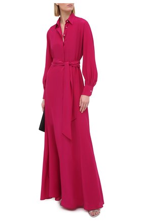 Женское шелковое платье KITON фуксия цвета по цене 172000 руб., арт. D51327K05N70 | Фото 2 Женское шелковое платье KITON фуксия цвета, арт. D51327K05N70 | Фото 2