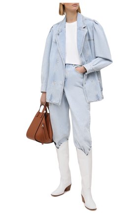 Женская джинсовая куртка ISABEL MARANT ETOILE голубого цвета по цене 54450 руб., арт. VE1575-21P019E/LUCINDAWF | Фото 2 Женская джинсовая куртка ISABEL MARANT ETOILE голубого цвета, арт. VE1575-21P019E/LUCINDAWF | Фото 2