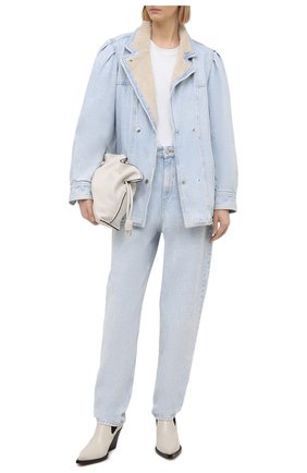 Женская джинсовая куртка ISABEL MARANT ETOILE голубого цвета по цене 63750 руб., арт. VE1528-21P019E/LUCINDA | Фото 2 Женская джинсовая куртка ISABEL MARANT ETOILE голубого цвета, арт. VE1528-21P019E/LUCINDA | Фото 2