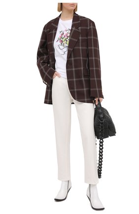 Женская хлопковая футболка REDVALENTINO белого цвета по цене 13650 руб., арт. VR3MG09L/5PS | Фото 2 Женская хлопковая футболка REDVALENTINO белого цвета, арт. VR3MG09L/5PS | Фото 2