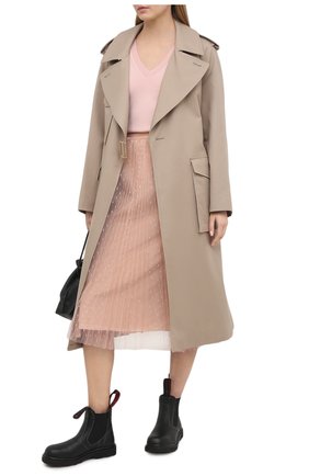 Женский шерстяной пуловер REDVALENTINO светло-розового цвета по цене 45200 руб., арт. VR3KC06G/5NG | Фото 2 Женский шерстяной пуловер REDVALENTINO светло-розового цвета, арт. VR3KC06G/5NG | Фото 2