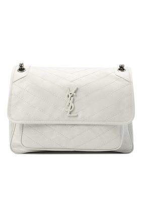 Женская сумка niki large SAINT LAURENT белого цвета по цене 178500 руб., арт. 498883/0EN04 | Фото 1 Женская сумка niki large SAINT LAURENT белого цвета, арт. 498883/0EN04 | Фото 1 (Сумки-технические: Сумки через плечо; Ремень/цепочка: С цепочкой, На ремешке; Материал: Натуральная кожа; Размер: large)