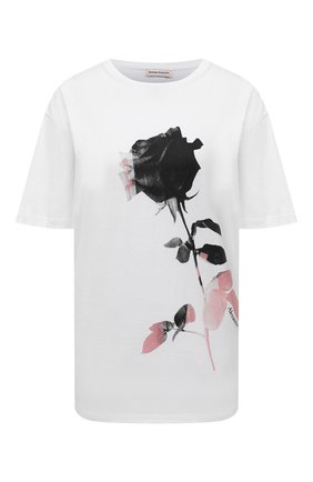 Женская хлопковая футболка ALEXANDER MCQUEEN белого цвета по цене 24400 руб., арт. 653557/QZACS | Фото 1 Женская хлопковая футболка ALEXANDER MCQUEEN белого цвета, арт. 653557/QZACS | Фото 1