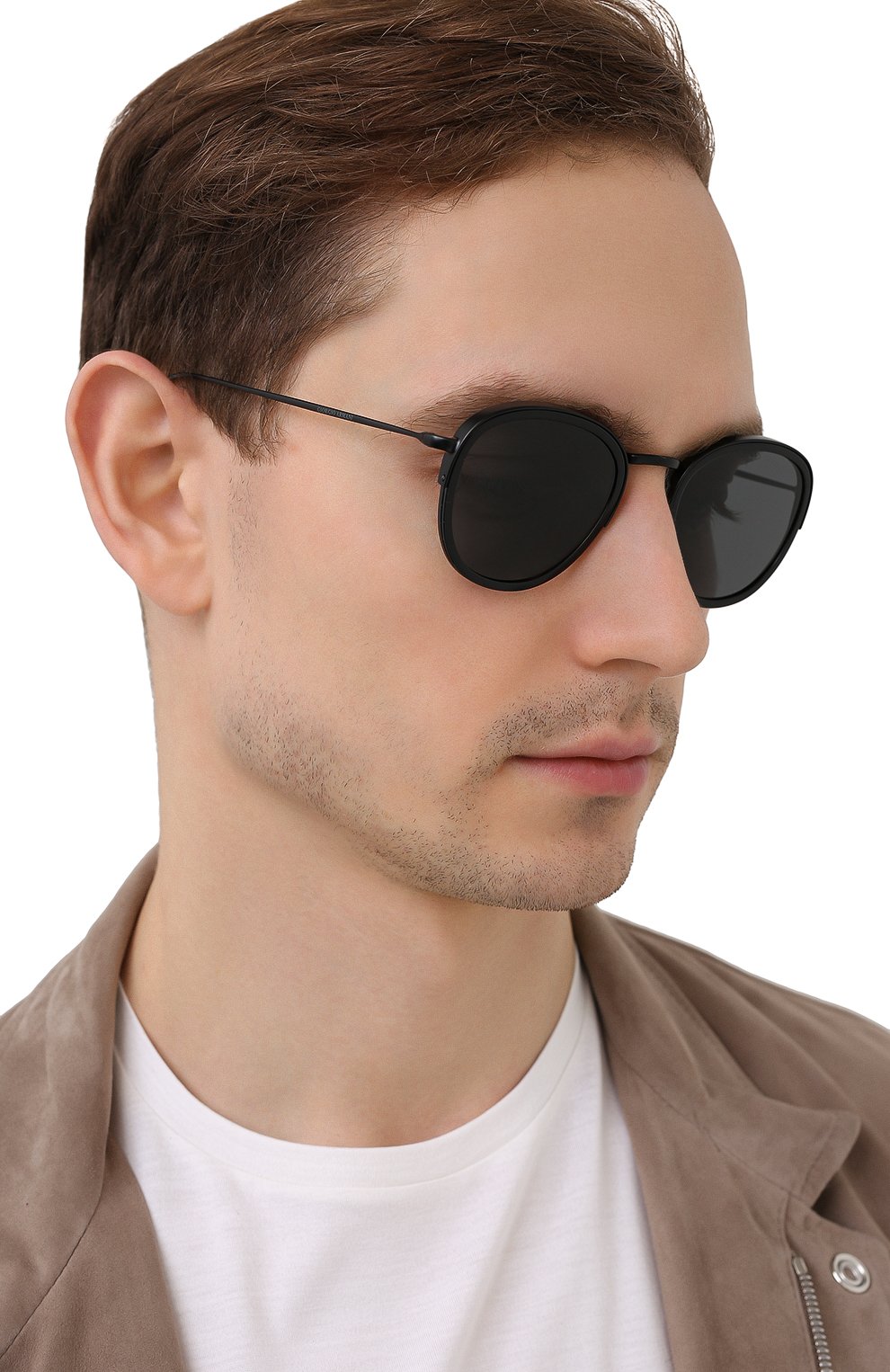 Мужские солнцезащитные очки GIORGIO ARMANI черного цвета, арт. AR6068 | Фото 2 (Кросс-КТ: С/з-мужское; Тип очков: С/з; Очки форма: Овальные; Оптика Гендер: оптика-мужское)