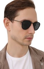 Мужские солнцезащитные очки GIORGIO ARMANI черного цвета, арт. AR6068 | Фото 2 (Кросс-КТ: С/з-мужское; Тип очков: С/з; Очки форма: Овальные; Оптика Гендер: оптика-мужское)
