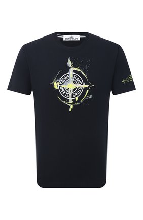 Мужская хлопковая футболка STONE ISLAND темно-синего цвета по цене 12650 руб., арт. 74152NS83 | Фото 1 Мужская хлопковая футболка STONE ISLAND темно-синего цвета, арт. 74152NS83 | Фото 1 (Материал внешний: Хлопок; Длина (для топов): Стандартные; Принт: С принтом; Стили: Кэжуэл; Рукава: Короткие)