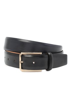 Мужской кожаный ремень SANTONI темно-синего цвета по цене 26300 руб., арт. CM35NS003B91HVVDU59 | Фото 1 Мужской кожаный ремень SANTONI темно-синего цвета, арт. CM35NS003B91HVVDU59 | Фото 1