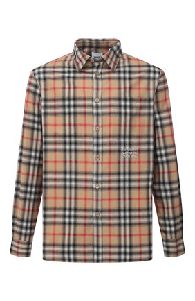 Мужская хлопковая рубашка BURBERRY бежевого цвета по цене 30900 руб., арт. 8036773 | Фото 1 Мужская хлопковая рубашка BURBERRY бежевого цвета, арт. 8036773 | Фото 1