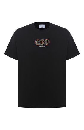 Мужская хлопковая футболка BURBERRY черного цвета по цене 33800 руб., арт. 8037085 | Фото 1 Мужская хлопковая футболка BURBERRY черного цвета, арт. 8037085 | Фото 1