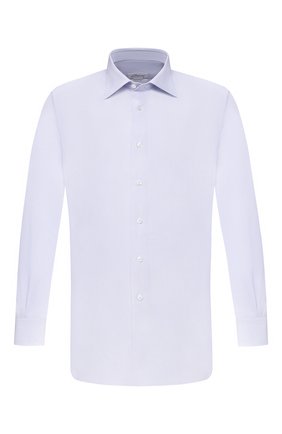 Мужская хлопковая сорочка BRIONI голубого цвета по цене 114500 руб., арт. RCA20L/P90B7 | Фото 1 Мужская хлопковая сорочка BRIONI голубого цвета, арт. RCA20L/P90B7 | Фото 1 (Стили: Классический; Материал внешний: Хлопок; Рукава: Длинные; Воротник: Кент; Длина (для топов): Стандартные; Принт: Однотонные; Манжеты: На пуговицах; Случай: Формальный; Рубашки М: Regular Fit; Региональные ограничения белый список (Axapta Mercury): RU)