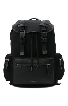 Мужской комбинированный рюкзак GIORGIO ARMANI черного цвета по цене 129500 руб., арт. Y20133/YI68E | Фото 1 Мужской комбинированный рюкзак GIORGIO ARMANI черного цвета, арт. Y20133/YI68E | Фото 1