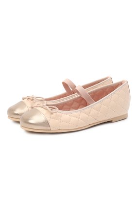 Детские кожаные балетки PRETTY BALLERINAS бежевого цвета по цене 10600 руб., арт. 48.405/AMI/C0T0N | Фото 1 Детские кожаные балетки PRETTY BALLERINAS бежевого цвета, арт. 48.405/AMI/C0T0N | Фото 1