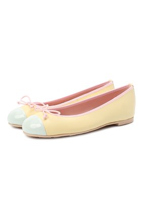 Детские кожаные балетки PRETTY BALLERINAS желтого цвета по цене 10600 руб., арт. 49.107-R/SHADE/C0T0N | Фото 1 Детские кожаные балетки PRETTY BALLERINAS желтого цвета, арт. 49.107-R/SHADE/C0T0N | Фото 1