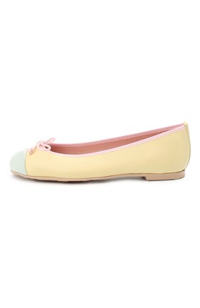 Детские кожаные балетки PRETTY BALLERINAS желтого цвета по цене 10600 руб., арт. 49.107-R/SHADE/C0T0N | Фото 2 Детские кожаные балетки PRETTY BALLERINAS желтого цвета, арт. 49.107-R/SHADE/C0T0N | Фото 2