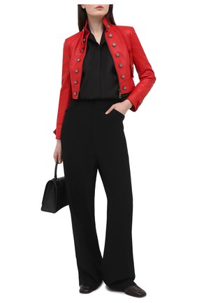 Женская кожаная куртка DOLCE & GABBANA красного цвета по цене 449000 руб., арт. F28TUL/HULF5 | Фото 2 Женская кожаная куртка DOLCE & GABBANA красного цвета, арт. F28TUL/HULF5 | Фото 2
