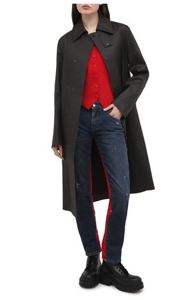 Женский жилет из шерсти и шелка DOLCE & GABBANA красного цвета по цене 62650 руб., арт. F79H6T/FUCC6 | Фото 2 Женский жилет из шерсти и шелка DOLCE & GABBANA красного цвета, арт. F79H6T/FUCC6 | Фото 2