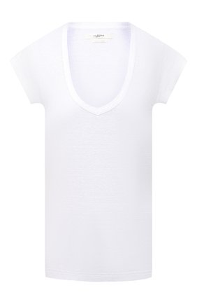 Женская льняная футболка ISABEL MARANT ETOILE белого цвета по цене 13700 руб., арт. TS0694-00M004E/ZANK0U | Фото 1 Женская льняная футболка ISABEL MARANT ETOILE белого цвета, арт. TS0694-00M004E/ZANK0U | Фото 1