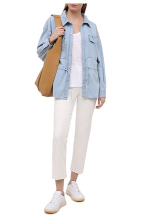 Женская льняная футболка ISABEL MARANT ETOILE белого цвета по цене 13700 руб., арт. TS0694-00M004E/ZANK0U | Фото 2 Женская льняная футболка ISABEL MARANT ETOILE белого цвета, арт. TS0694-00M004E/ZANK0U | Фото 2