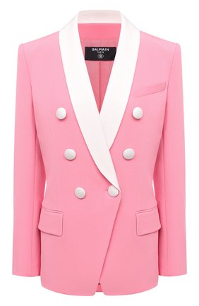 Женский жакет из вискозы BALMAIN розового цвета по цене 199500 руб., арт. VF17471/V089 | Фото 1 Женский жакет из вискозы BALMAIN розового цвета, арт. VF17471/V089 | Фото 1