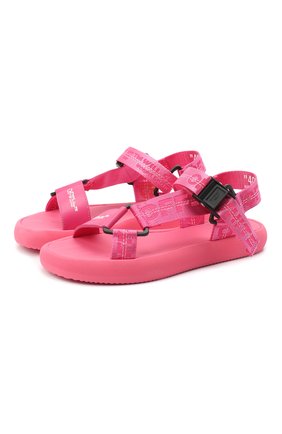 Женские комбинированные сандалии OFF-WHITE розового цвета по цене 39550 руб., арт. 0WIH007R21FAB0013000 | Фото 1 Женские комбинированные сандалии OFF-WHITE розового цвета, арт. 0WIH007R21FAB0013000 | Фото 1