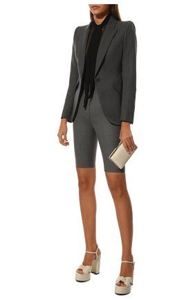Женские кожаные босоножки bianca SAINT LAURENT белого цвета по цене 63950 руб., арт. 606713/1ZJ00 | Фото 2 Женские кожаные босоножки bianca SAINT LAURENT белого цвета, арт. 606713/1ZJ00 | Фото 2