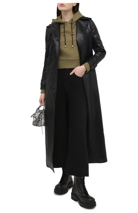 Женский хлопковое худи BALMAIN хаки цвета по цене 56300 руб., арт. ZF43792/B027 | Фото 2 Женский хлопковое худи BALMAIN хаки цвета, арт. ZF43792/B027 | Фото 2