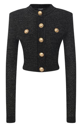 Женский кардиган из вискозы BALMAIN черного цвета по цене 137500 руб., арт. VF13400/K212 | Фото 1 Женский кардиган из вискозы BALMAIN черного цвета, арт. VF13400/K212 | Фото 1