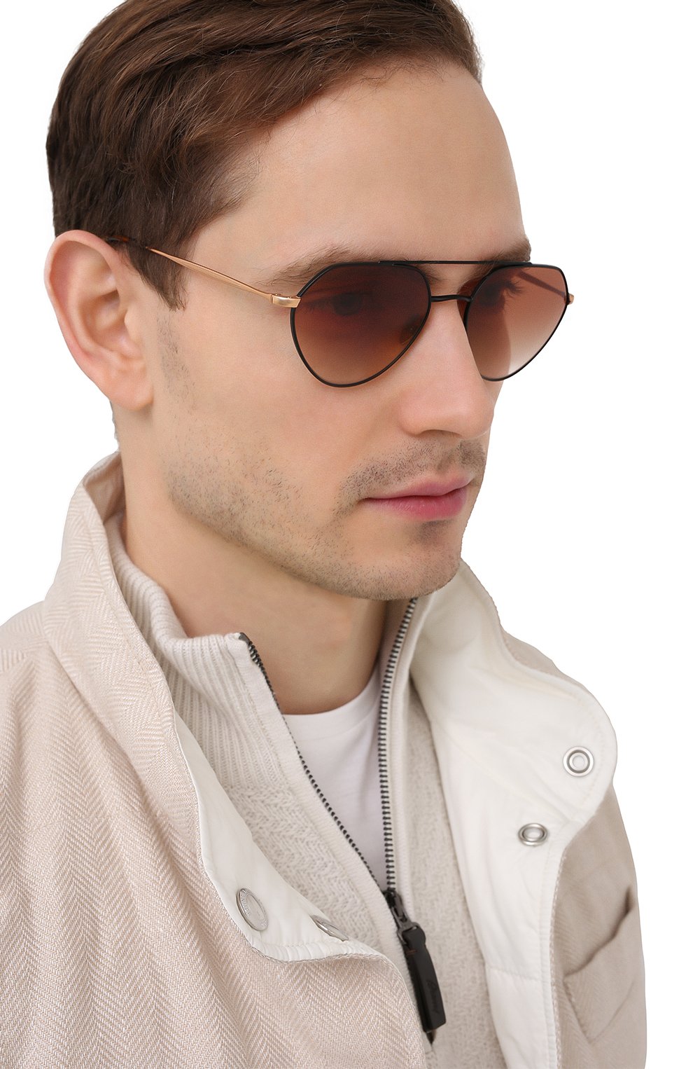 Мужские солнцезащитные очки GIORGIO ARMANI коричневого цвета по цене 18200 руб., арт. AR6111 | Фото 2 Мужские солнцезащитные очки GIORGIO ARMANI коричневого цвета, арт. AR6111 | Фото 2