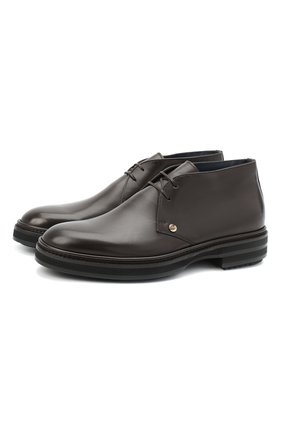 Мужские кожаные ботинки ZILLI коричневого цвета, арт. MDU-A095/003 | Фото 1 (Мужское Кросс-КТ: Ботинки-обувь, Дезерты-обувь; Материал внутренний: Текстиль; Подошва: Массивная; Материал внешний: Кожа; Материал утеплителя: Без утеплителя; Региональные ограничения белый список (Axapta Mercury): RU; Длина стельки: 29,2, 28,8, 27,5)