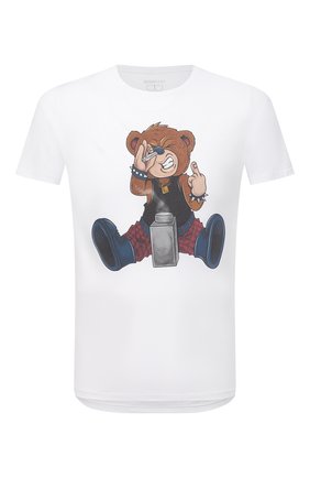 Мужская хлопковая футболка BISIBIGLIO белого цвета по цене 8495 руб., арт. 0VER D0SIS BEAR/RIF (C0TT0NE PESANTE) | Фото 1 Мужская хлопковая футболка BISIBIGLIO белого цвета, арт. 0VER D0SIS BEAR/RIF (C0TT0NE PESANTE) | Фото 1