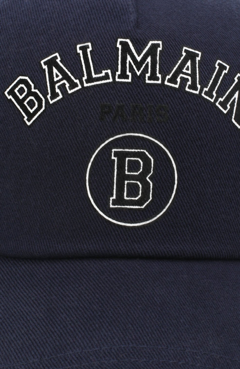 Мужской хлопковая бейсболка BALMAIN темно-синего цвета по цене 29950 руб., арт. VH1XA000/B015 | Фото 3 Мужской хлопковая бейсболка BALMAIN темно-синего цвета, арт. VH1XA000/B015 | Фото 3