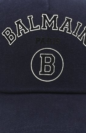 Мужской хлопковая бейсболка BALMAIN темно-синего цвета по цене 29950 руб., арт. VH1XA000/B015 | Фото 3 Мужской хлопковая бейсболка BALMAIN темно-синего цвета, арт. VH1XA000/B015 | Фото 3