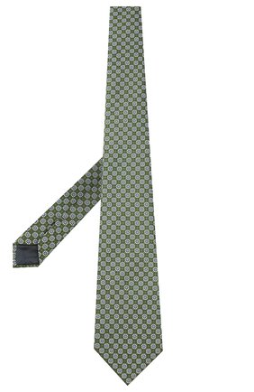 Мужской шелковый галстук ERMENEGILDO ZEGNA зеленого цвета, арт. Z9W05/1UM | Фото 2 (Материал: Шелк, Текстиль; Принт: С принтом)