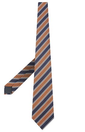 Мужской шелковый галстук ERMENEGILDO ZEGNA оранжевого цвета, арт. Z9W07/1UM | Фото 2 (Материал: Текстиль, Шелк; Принт: С принтом)
