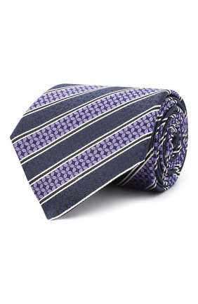 Мужской шелковый галстук ERMENEGILDO ZEGNA фиолетового цвета, арт. Z9W07/1UM | Фото 1 (Материал: Шелк, Текстиль; Принт: С принтом)