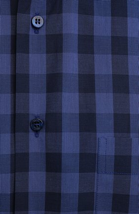 Мужская хлопковая рубашка ZILLI SPORT синего цвета, арт. MFU-7025-0001/0016/18/20/22/24 | Фото 5 (Манжеты: На пуговицах; Воротник: Button down; Принт: Клетка; Рукава: Длинные; Рубашки М: Regular Fit; Случай: Повседневный; Длина (для топов): Стандартные; Региональные ограничения белый список (Axapta Mercury): RU; Материал внешний: Хлопок; Стили: Кэжуэл)