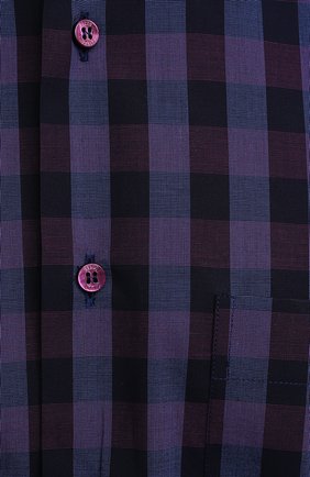 Мужская хлопковая рубашка ZILLI SPORT фиолетового цвета, арт. MFU-7025-0001/0017/19/21/23/25 | Фото 5 (Манжеты: На пуговицах; Воротник: Button down; Принт: Клетка; Рукава: Длинные; Рубашки М: Regular Fit; Случай: Повседневный; Длина (для топов): Стандартные; Региональные ограничения белый список (Axapta Mercury): RU; Материал внешний: Хлопок; Стили: Кэжуэл)