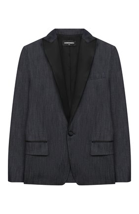 Детский хлопковый пиджак DSQUARED2 синего цвета по цене 39950 руб., арт. DQ0066-D005Q | Фото 1 Детский хлопковый пиджак DSQUARED2 синего цвета, арт. DQ0066-D005Q | Фото 1