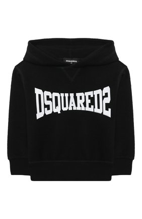 Детский хлопковое худи DSQUARED2 черного цвета по цене 15350 руб., арт. DQ0071-D005U | Фото 1 Детский хлопковое худи DSQUARED2 черного цвета, арт. DQ0071-D005U | Фото 1