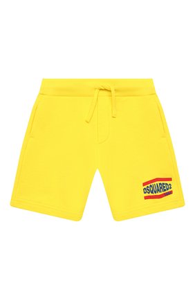 Детские хлопковые шорты DSQUARED2 желтого цвета по цене 15100 руб., арт. DQ0216-D002Y | Фото 1 Детские хлопковые шорты DSQUARED2 желтого цвета, арт. DQ0216-D002Y | Фото 1 (Мальчики Кросс-КТ: Шорты-одежда; Материал внешний: Хлопок; Региональные ограничения белый список (Axapta Mercury): RU; Ростовка одежда: 10 - 11 лет | 140 - 146см, 12 лет | 152 см, 13 - 15 лет | 158 см, 16 лет | 164 см, 4 года | 104 см, 6 лет | 116 см, 8 лет | 128 см)