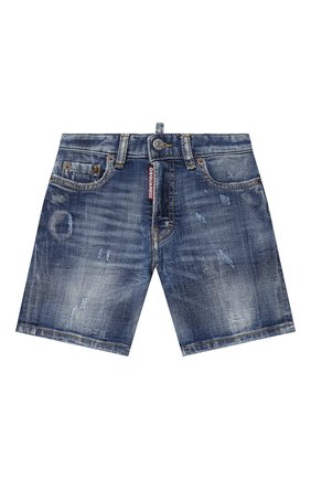 Детские джинсовые шорты DSQUARED2 синего цвета по цене 21650 руб., арт. DQ0237-D005F | Фото 1 Детские джинсовые шорты DSQUARED2 синего цвета, арт. DQ0237-D005F | Фото 1