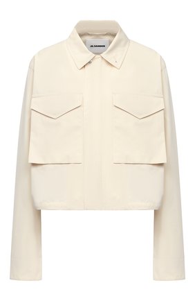 Женская хлопковая рубашка JIL SANDER кремвого цвета по цене 128000 руб., арт. JSPS420305-WS251800 | Фото 1 Женская хлопковая рубашка JIL SANDER кремвого цвета, арт. JSPS420305-WS251800 | Фото 1