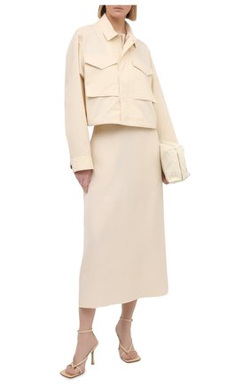 Женская хлопковая рубашка JIL SANDER кремвого цвета по цене 128000 руб., арт. JSPS420305-WS251800 | Фото 2 Женская хлопковая рубашка JIL SANDER кремвого цвета, арт. JSPS420305-WS251800 | Фото 2