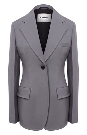 Женский шерстяной жакет JIL SANDER серого цвета по цене 179000 руб., арт. JSPS130311-WS201000 | Фото 1 Женский шерстяной жакет JIL SANDER серого цвета, арт. JSPS130311-WS201000 | Фото 1