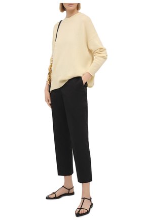 Женские хлопковые брюки JIL SANDER черного цвета по цене 52400 руб., арт. JSPS300800-WS24380L | Фото 2 Женские хлопковые брюки JIL SANDER черного цвета, арт. JSPS300800-WS24380L | Фото 2