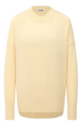 Женский кашемировый пуловер JIL SANDER кремвого цвета по цене 97150 руб., арт. JSPS754020-WSY10008 | Фото 1 Женский кашемировый пуловер JIL SANDER кремвого цвета, арт. JSPS754020-WSY10008 | Фото 1